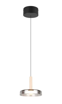 Trio Lighting riippuvalaisin Celeste LED 1-os mattamusta/kro