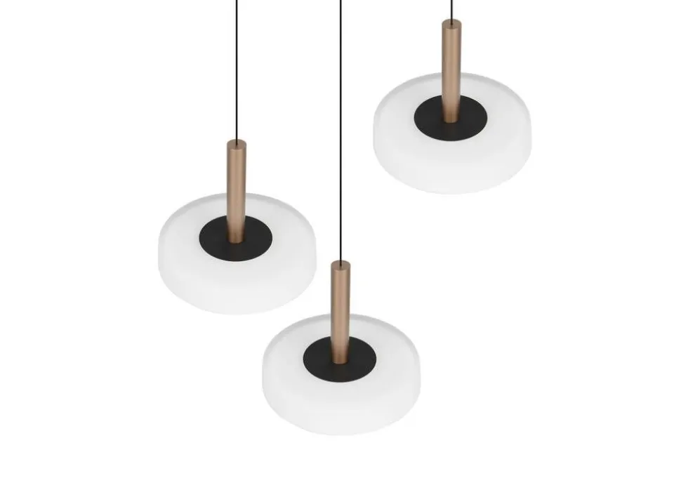 Trio Lighting riippuvalaisin Celeste LED 3-os kahvinruskea