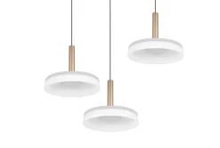 Trio Lighting riippuvalaisin Celeste LED 3-os kahvinruskea