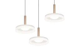Trio Lighting riippuvalaisin Celeste LED 3-os kahvinruskea