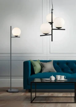 Trio Lighting riippuvalaisin Pure 3-os E14 mattamusta