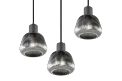 Trio Lighting riippuvalaisin Tarifa 3-os E27 mattamusta/krom