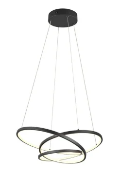 Trio Lighting riippuvalaisin Darvin LED 64 cm mattamusta