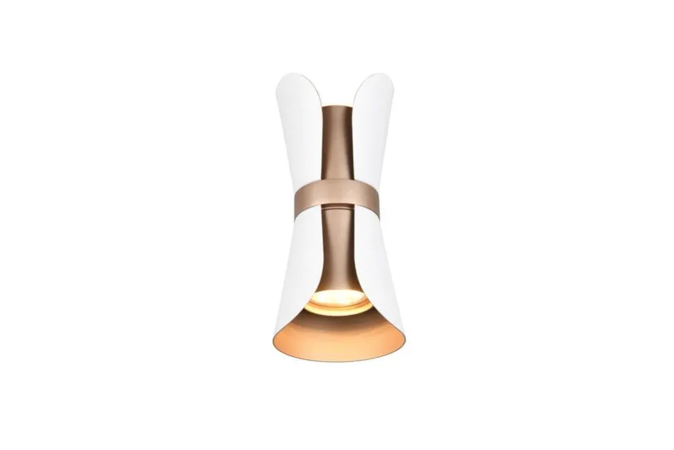 Trio Lighting seinävalaisin Coat 2xGU10 mattavalkoinen/kahvi