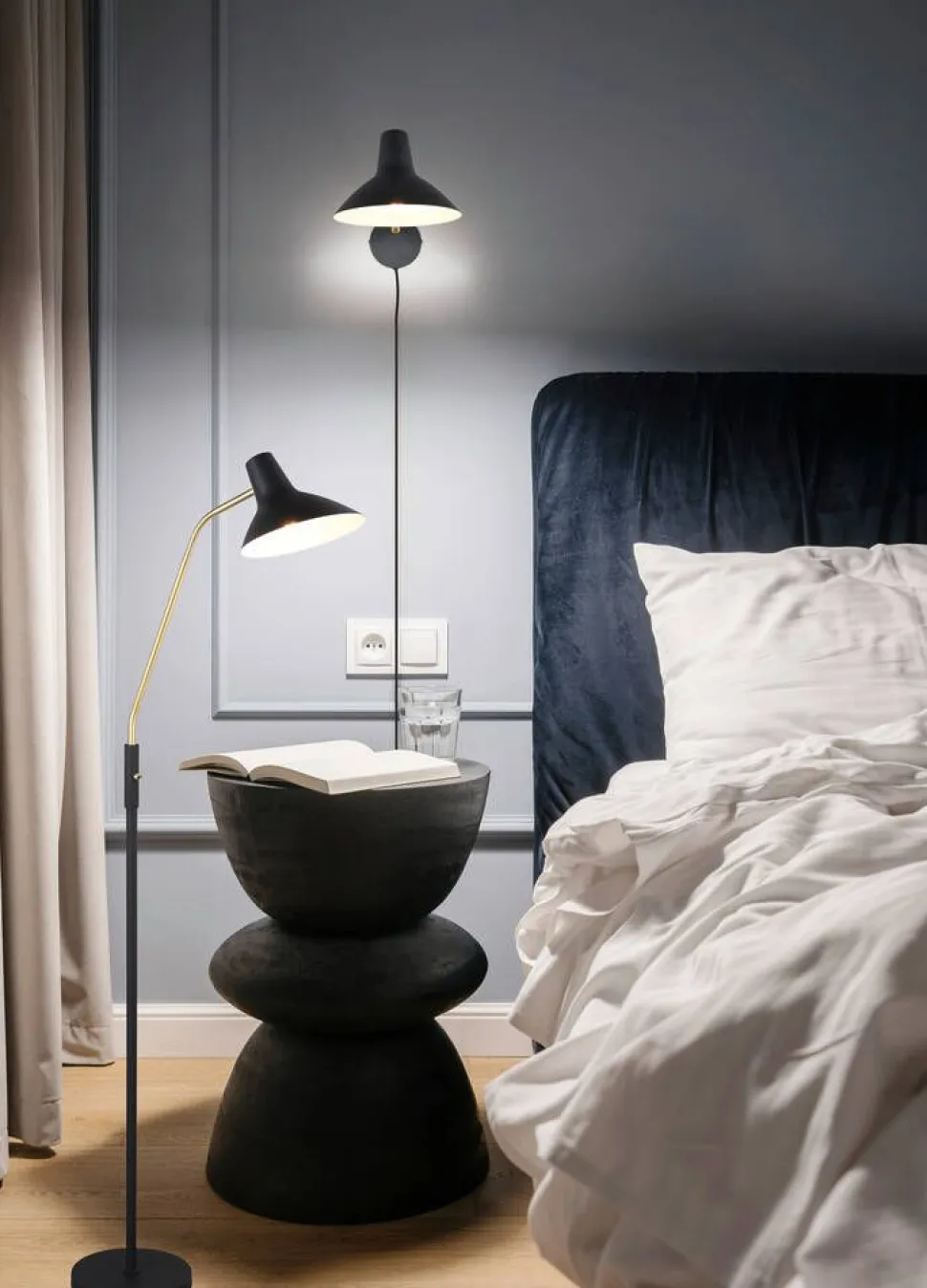 Trio Lighting seinävalaisin Traveller E27 mattamusta/mattame