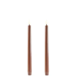 Uyuni LED kynttilä 2,3x25 cm caramel smooth 2 kpl