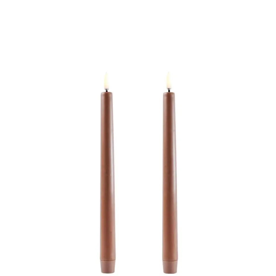 Uyuni LED kynttilä 2,3x25 cm caramel smooth 2 kpl