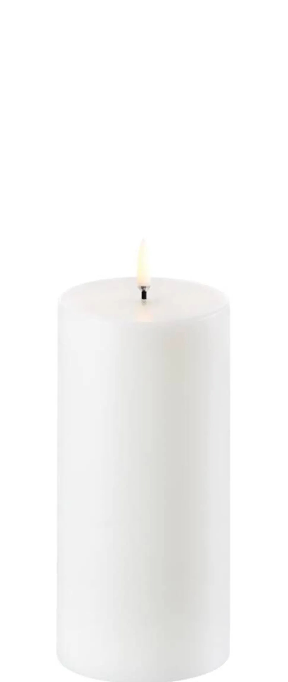 Uyuni LED pöytäkynttilä 7,8x15 cm valkea smooth
