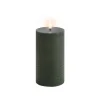 Uyuni LED-kynttilä 7,8x15,2 cm Olive green Rustic