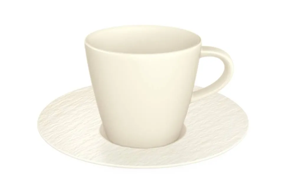 Villeroy&Boch Manufacture Rock espressokuppi ja -alunen valkoinen