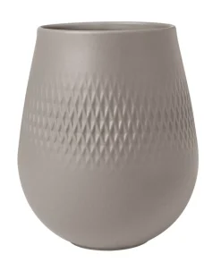 Villeroy&Boch Manufacture Collier vaasi 12x12x15 cm 1,1 L taupe carre