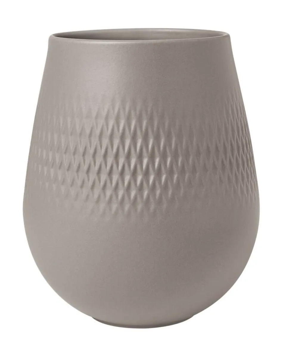 Villeroy&Boch Manufacture Collier vaasi 12x12x15 cm 1,1 L taupe carre