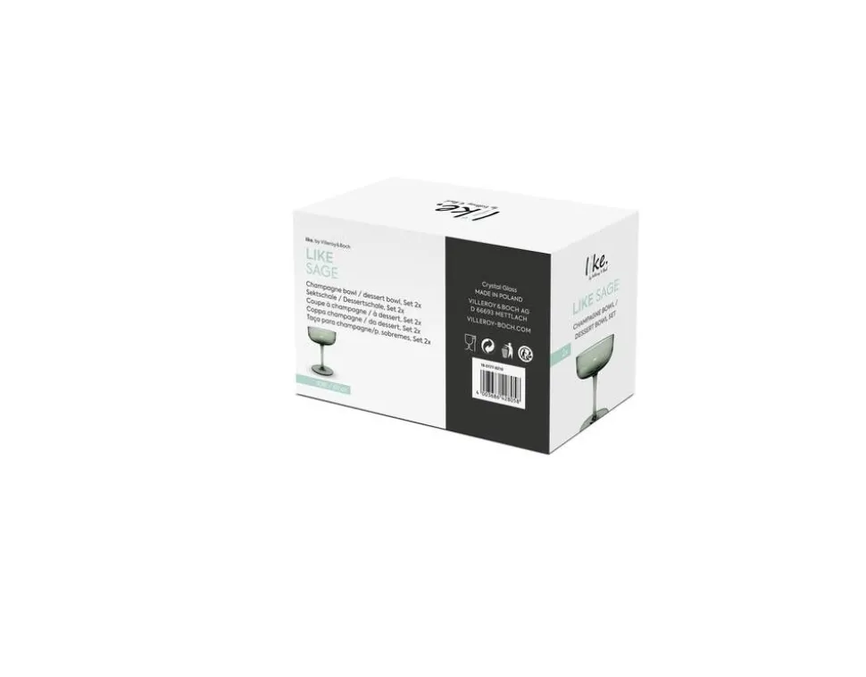 Villeroy&Boch Like Samppanjalasisetti 9x12 cm 0,1l Sage 2-os.