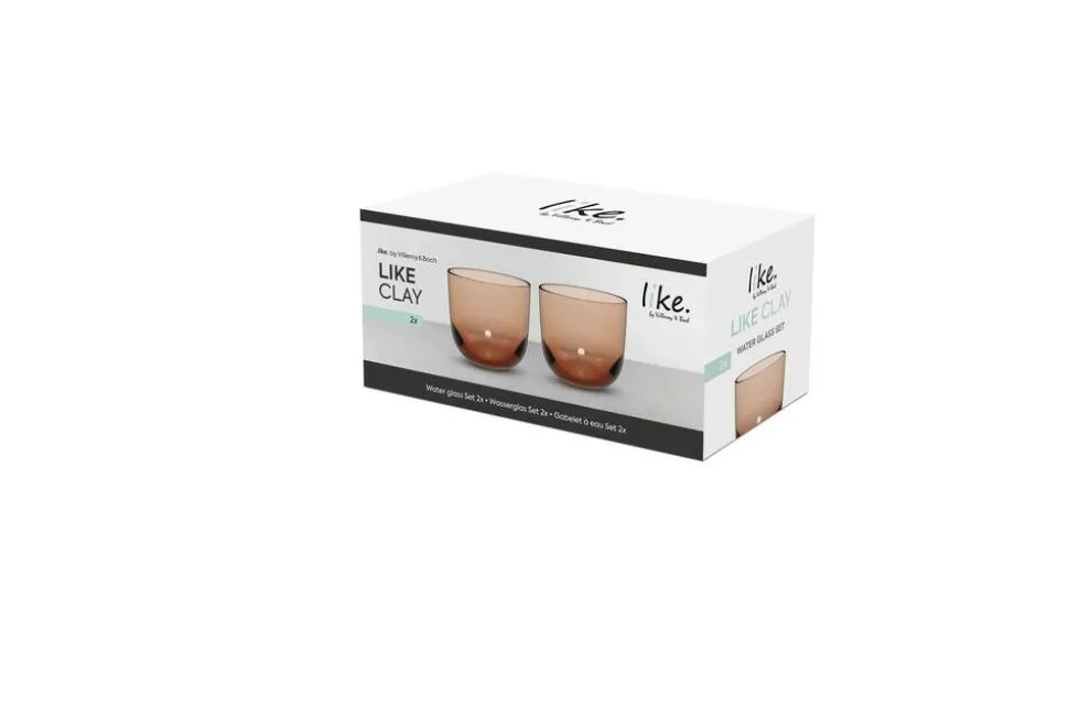 Villeroy&Boch Like Vesilasisetti 9x8 cm 0,28l Clay 2-os.