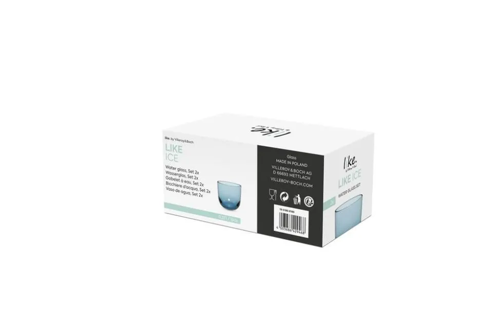 Villeroy&Boch Like Vesilasisetti 9x8 cm 0,28l Ice 2-os.