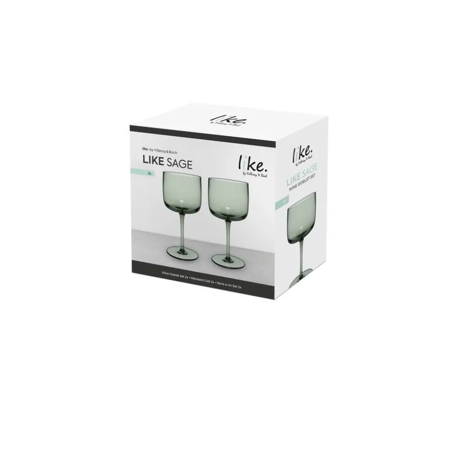Villeroy&Boch Like Viinilasisetti 8,5x17 cm 0,27l Sage 2-os.