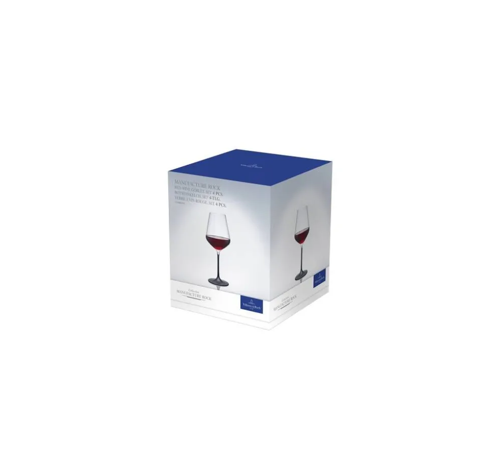 Villeroy&Boch Manufacture Rock punaviinilasi 0,47l 4-os.