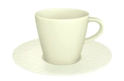 Villeroy&Boch Manufacture Rock kahvikuppi ja alunen valkoinen