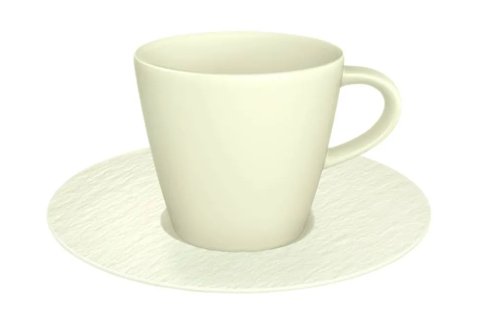 Villeroy&Boch Manufacture Rock kahvikuppi ja alunen valkoinen