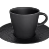 Villeroy&Boch Manufacture Rock espressokuppi ja alunen musta