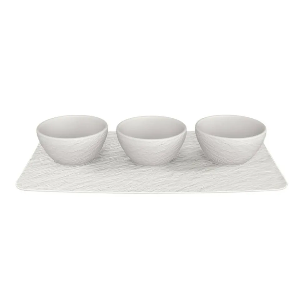 Villeroy&Boch Manufacture Rock Dippikulhosetti valkoinen 4-os.