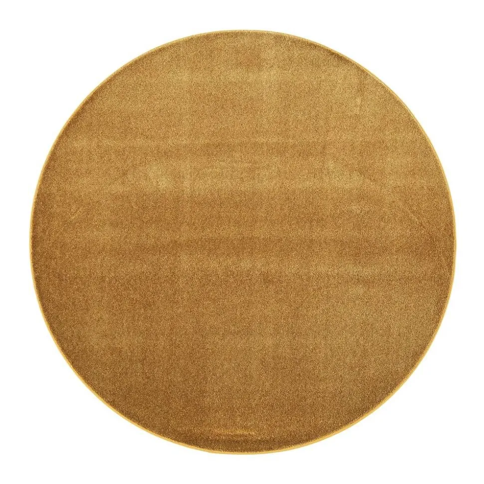 VM-Carpet matto Satine ø 240 cm 371 keltainen